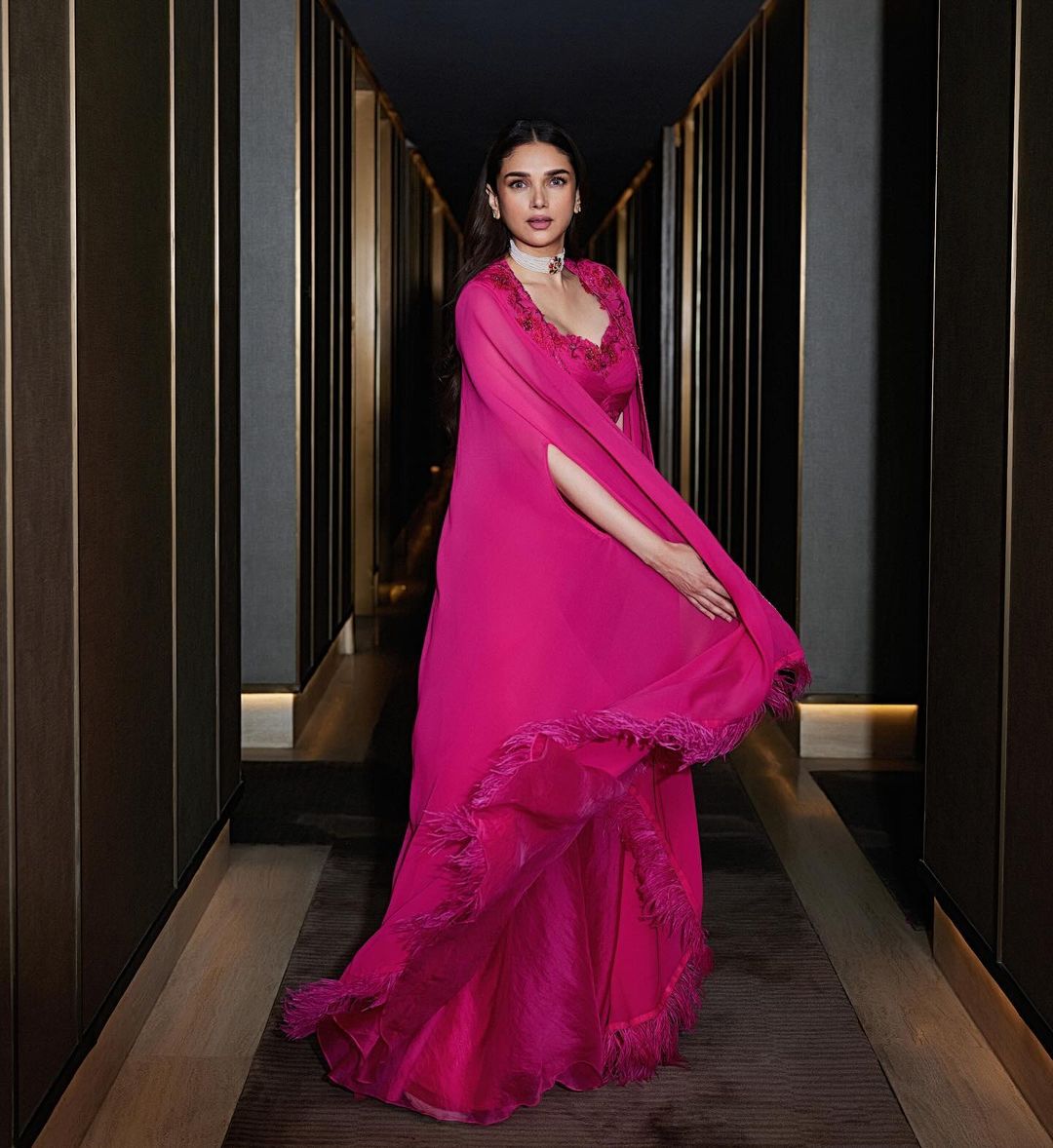 SOUTH INDIAN ACTRESS ADITI RAO HYDARI IN PINK LEHENGA CHOLI 3